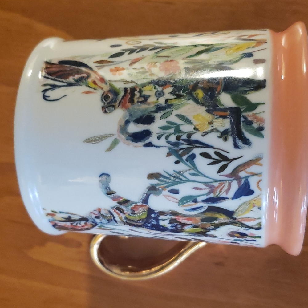 Anthropologie Starla M. Hoffman Dancing Hares Mug - Picture 2 of 6
